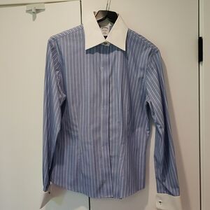 Brooks Brothers Blue and White Striped Dress Shirt